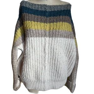 POL Oversized Colorful Sweater With Wide Sleeves. Size Medium